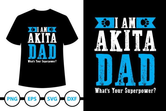 Akita Dog T-Shirt Design 12: Graphics for Print Templates