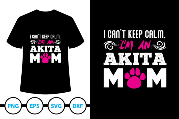Akita Dog T-Shirt Design 9: Graphics for Print Templates