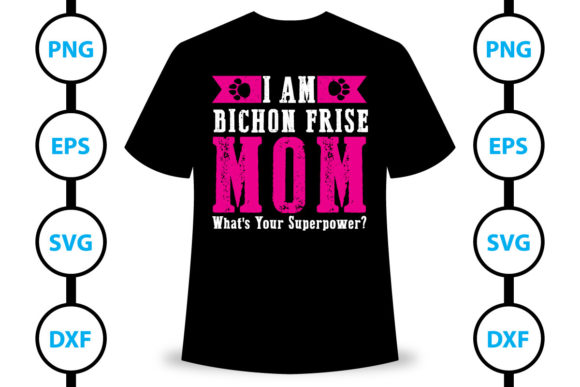 Bichon Fries Dog T-shirt Design 11: Graphics for Print Templates