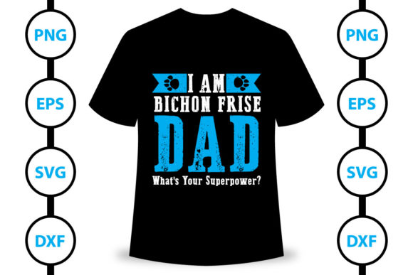 Bichon Fries Dog T-shirt Design 12: Graphics & Print Templates