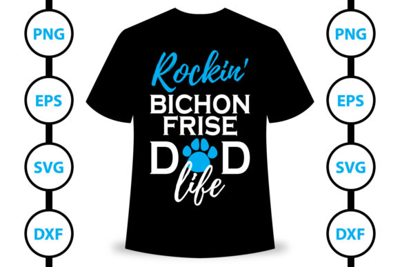 Bichon Fries Dog T-shirt Design 2: Graphics & Print Templates
