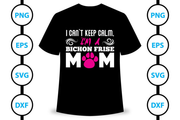 Bichon Fries Dog T-shirt Design 9: Graphics & Print Templates