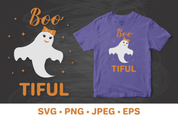 Boo-tiful Funny Halloween Quote: Graphics & Illustrations for Digital Sellers