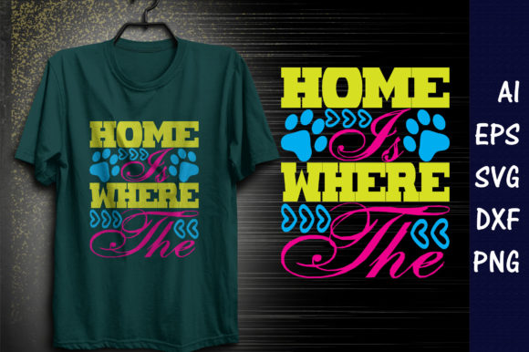 Cat Quote Design, Home is Where the Graphics