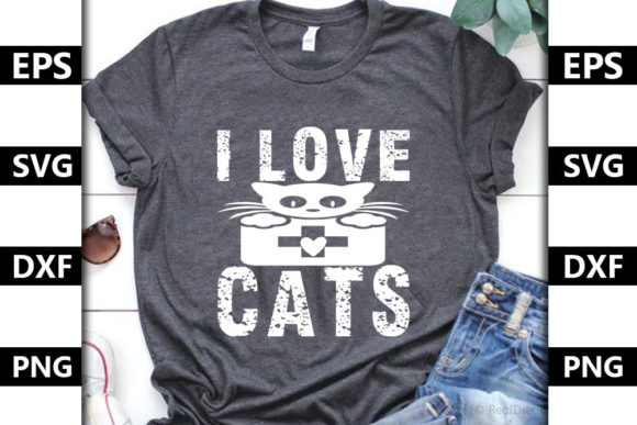 Cat Quote Design, I Love Cats