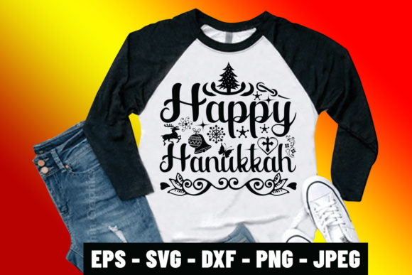 Christmas SVG Quote Happy Hanukkah Shirt Graphics