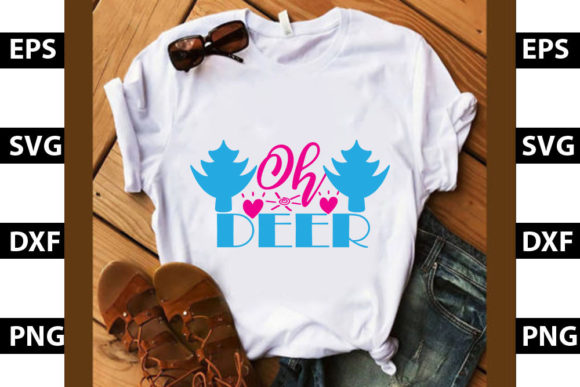 Christmas T Shirt Design, Oh Deer: Graphics and T-Shirt Designs