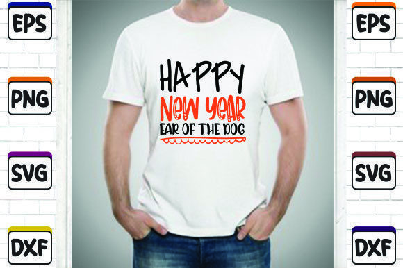 Happy New Year – Year of the Dog Graphics for T-Shirt Designs