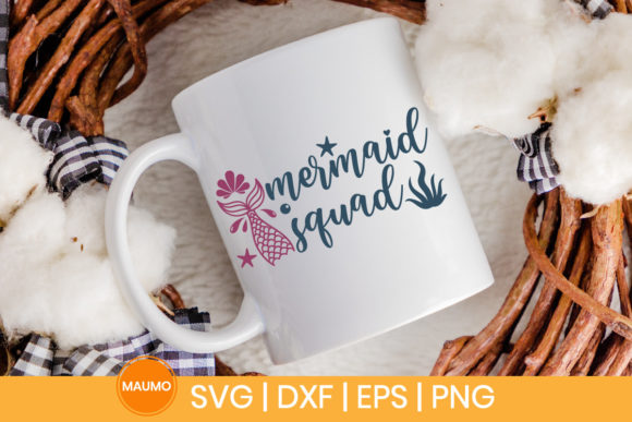 Mermaid Squad SVG Quote: Graphics & Print Templates
